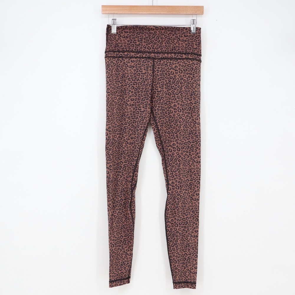 CRZ YOGA Leggings Womens M High Rise Leopard Brown Animal Print Excellent